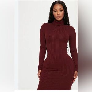 New True Religion Rich Burgundy Long Sleeve Dress